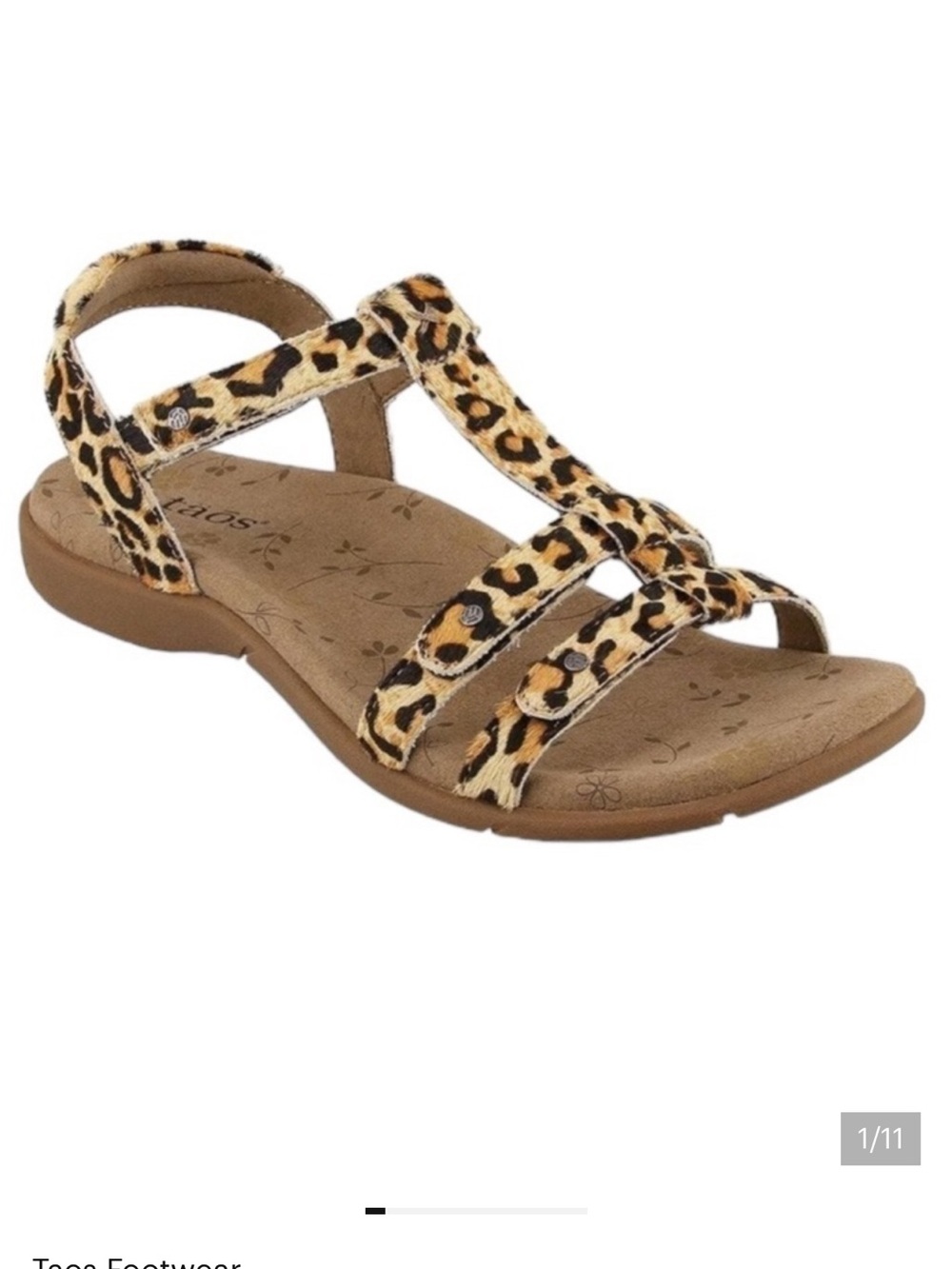 Taos Trophy 2 Leopard Print Sandals 10